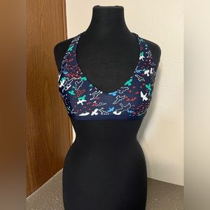 Patagonia Womens Size Medium Swim Top Blue Birds